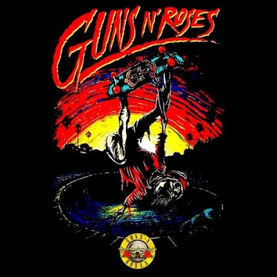 تیشرت گانز ان روزز Skeleton Skater Guns N' Roses