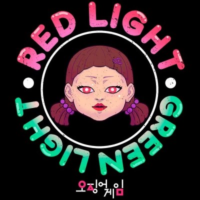 تیشرت Squid Game Red Light Green Light Stamp