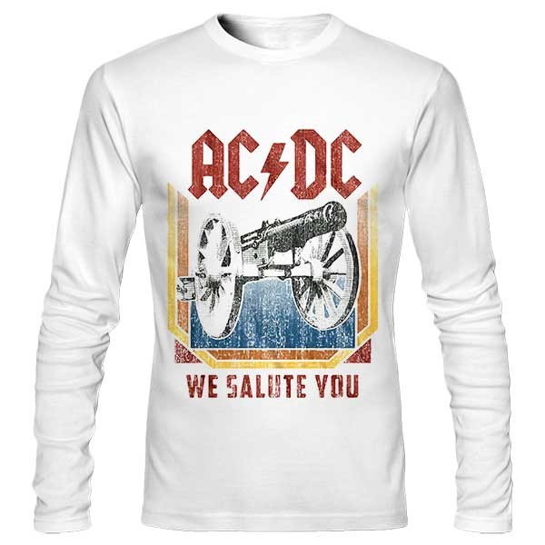 تیشرت آستین بلند We Salute You AC/DC