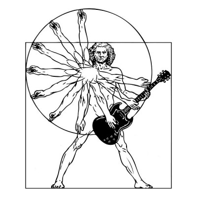 تیشرت Vitruvian Man طرح گیتار
