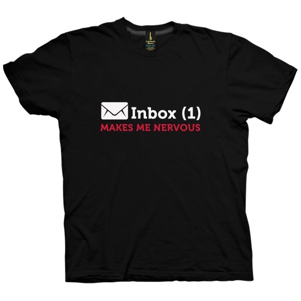تی شرت Inbox Makes Me Nervous