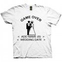 تی شرت Game Over Custom Names Wedding Date