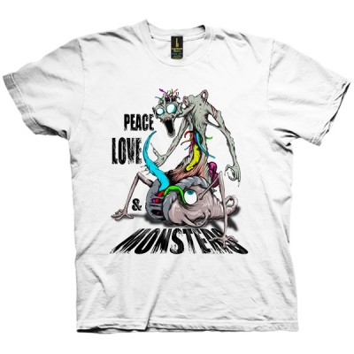 تی شرت Peace, Love, & Monsters
