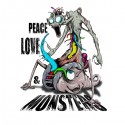 تی شرت Peace, Love, & Monsters