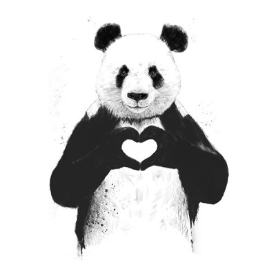 تیشرت طرح پاندا All you need is LOVE