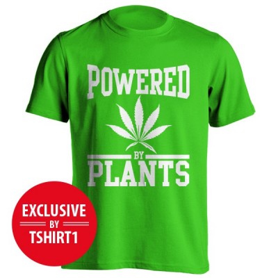 تی شرت Powered by plants