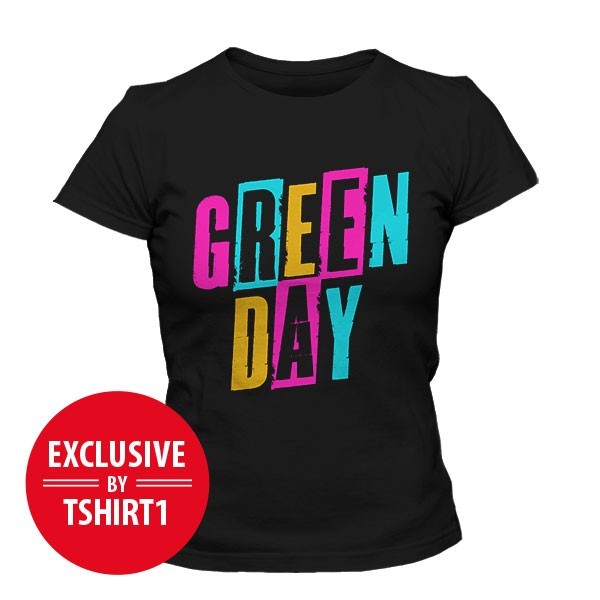 تی شرت دخترانه Green Day Flash Cards