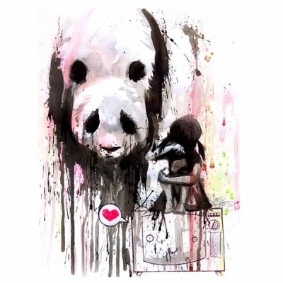 تیشرت دخترانه طرح پاندا