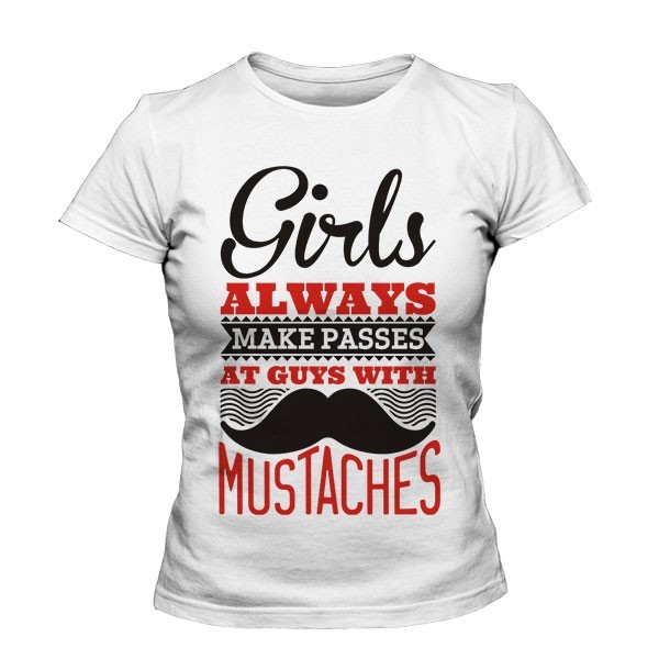 تیشرت Girls passes guys with mustaches