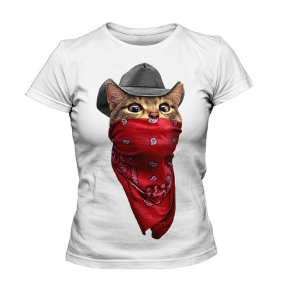 تیشرت دخترانه طرح ROBBER CAT