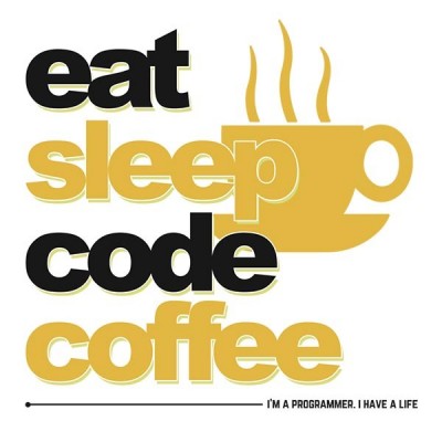 تیشرت eat sleep code coffee