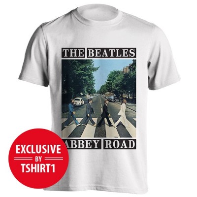 تیشرت گروه بیتلز طرح Abbey Road Block Title