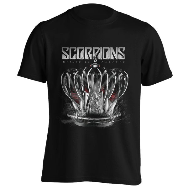 تیشرت گروه Scorpions طرح Black Return To Forever Crown