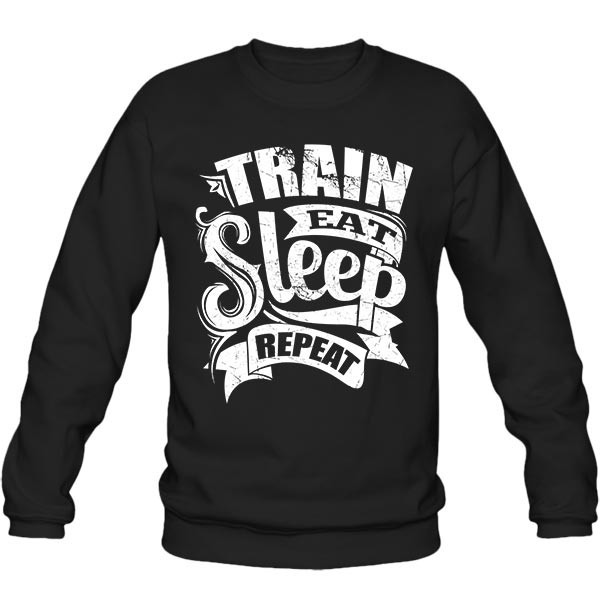 سویشرت یقه گرد Train Eat Sleep Repeat