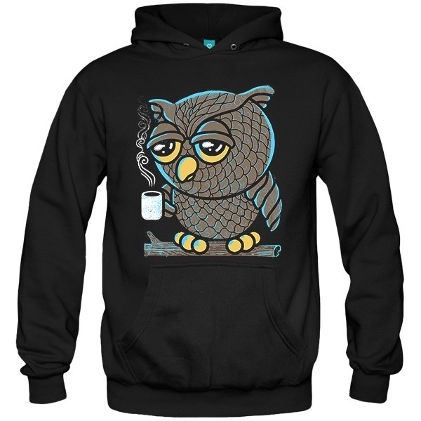 سویشرت هودی Owl I want is Coffee