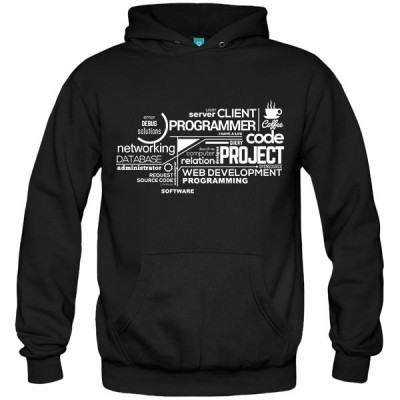 سویشرت هودی Typography Programming