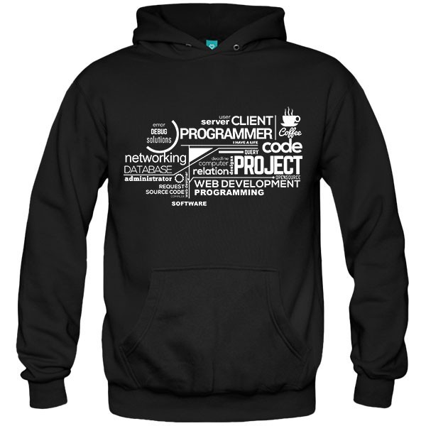 سویشرت هودی Typography Programming