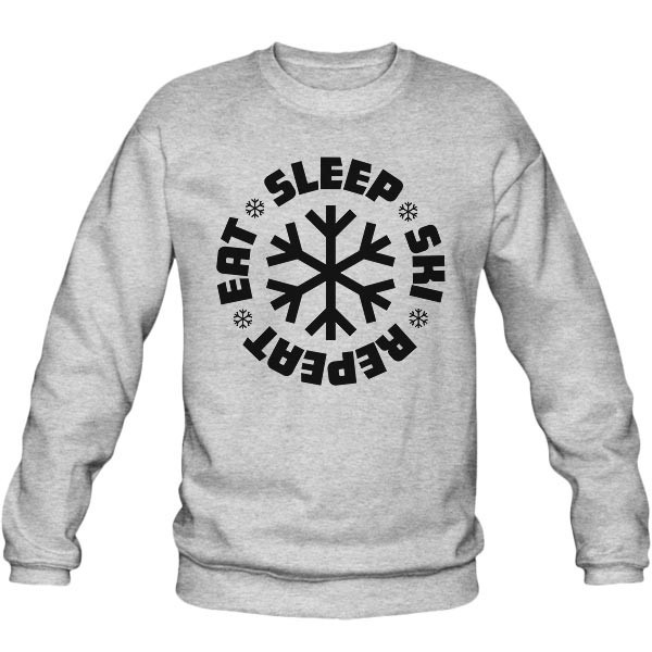 سویشرت یقه گرد Eat Sleep Ski Repeat