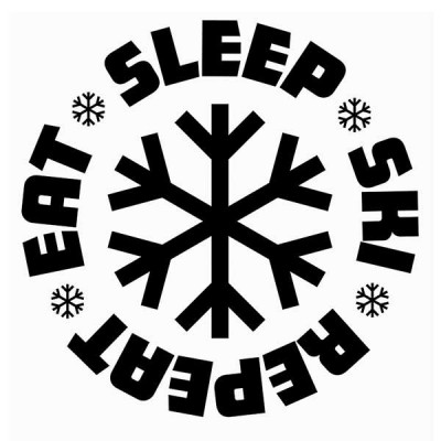 سویشرت یقه گرد Eat Sleep Ski Repeat