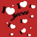 تیشرت ولنتاین طرح I Love You