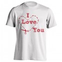 تیشرت ولنتاین طرح I Love you