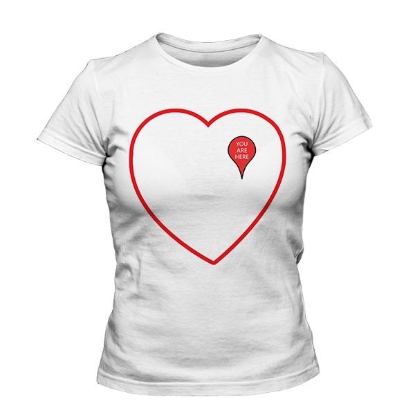 تیشرت دخترانه ولنتاین طرح You Are Here