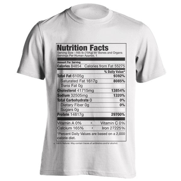 تیشرت طرح Human Nutrition Facts