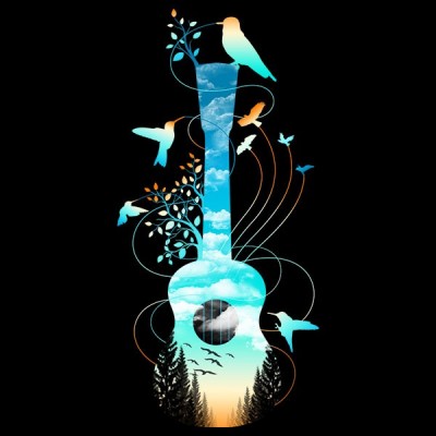 تیشرت گیتار طرح Strings