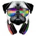 تیشرت طرح Music Lover Pug