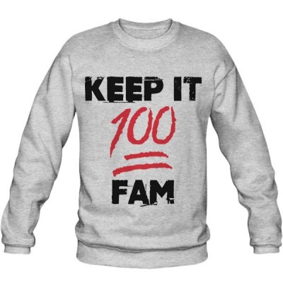 سویشرت یقه گرد طرح Keep it real