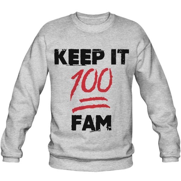 سویشرت یقه گرد طرح Keep it real