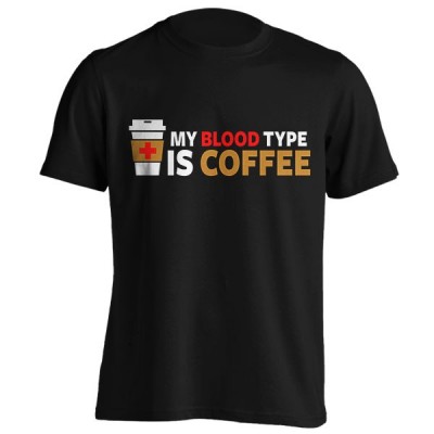 تیشرت طرح My Blood Type is Coffee
