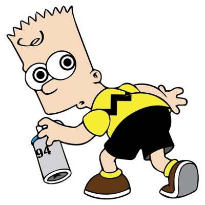 تیشرت طرح Bad Bart Brown