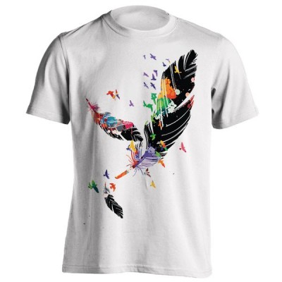 تیشرت گرافیکی طرح Feathers