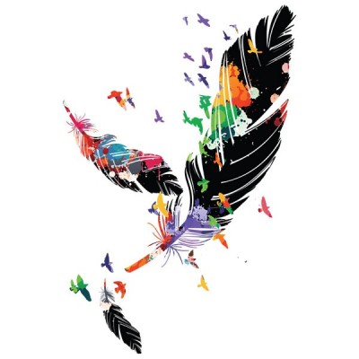 تیشرت گرافیکی طرح Feathers