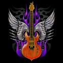 تیشرت طرح Tattoo Guitar Wing