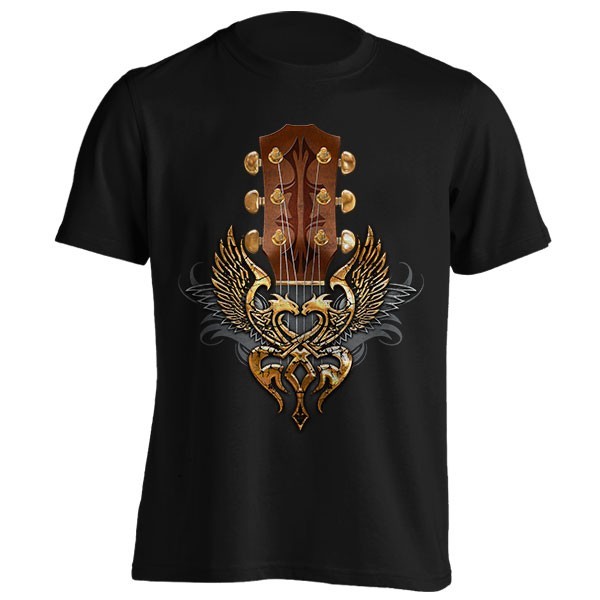 تیشرت طرح Tattoo Guitar Wing