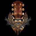 تیشرت طرح Tattoo Guitar Wing