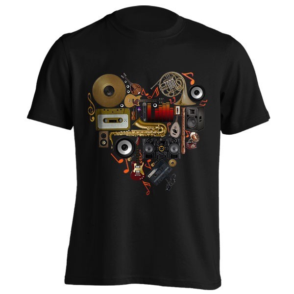 تیشرت طرح Music in Love