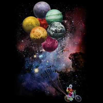 تیشرت طرح Spaceman Sidejob