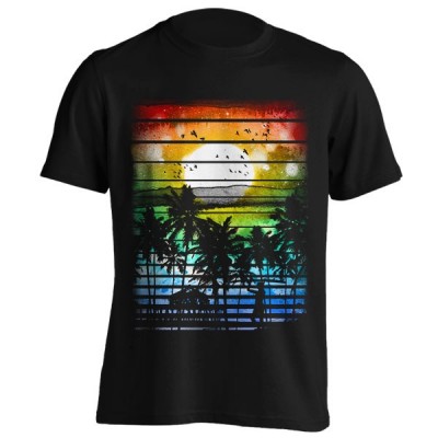 تیشرت گرافیکی طرح VIVID STRIPES