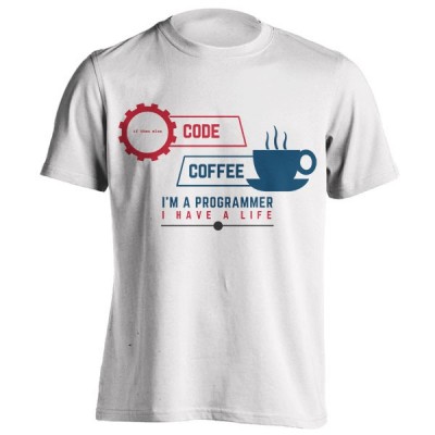 تیشرت طرح code and coffee