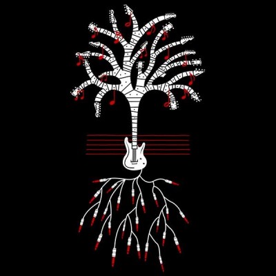 تیشرت طرح Guitar Tree