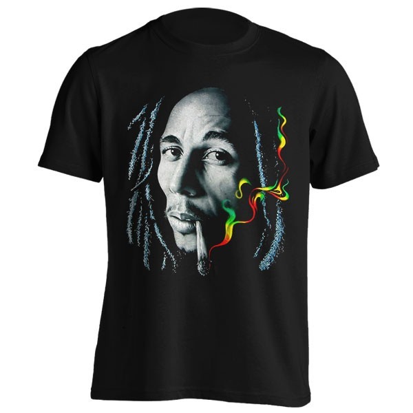 تیشرت باب مارلی طرح Rasta Smoke