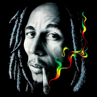 تیشرت باب مارلی طرح Rasta Smoke