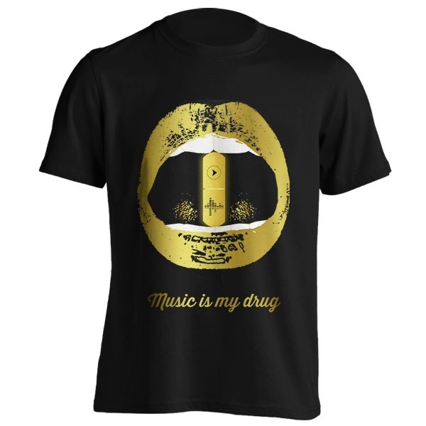 تیشرت گرافیکی طرح Music is my drug