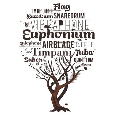 تیشرت طرح Tree music