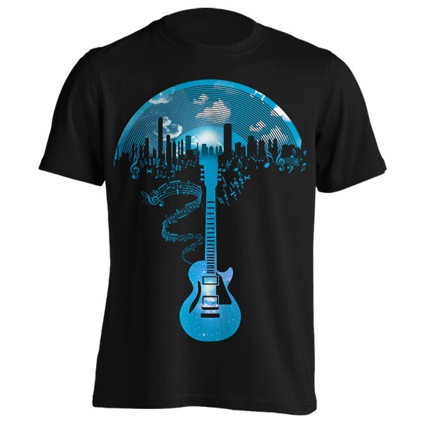 تیشرت گرافیکی طرح Rock to the world