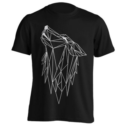 تیشرت Polygonl white wolf