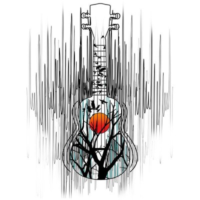 تیشرت Sunset music waves